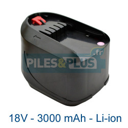 Batterie pour Bosch type 2607336208 - 18V Li-ion 3000mAh