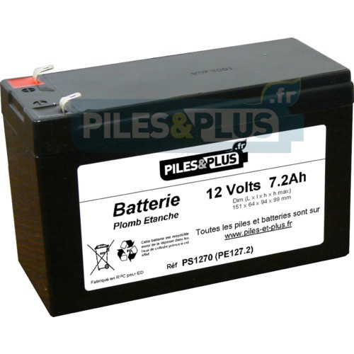 Batterie rechargeable, Série NP, Régulé par vanne, Cellule simple, 12 V,  Plomb acide, 7 Ah