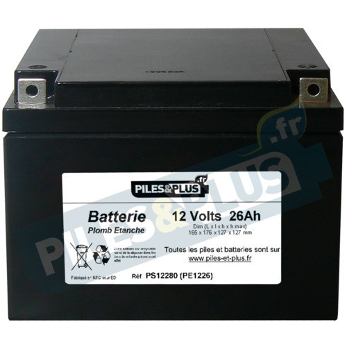 Batterie au plomb 12V 26Ah rechargeable - Toutes les batteries au plomb  rechargeable 12V - Piles et Plus