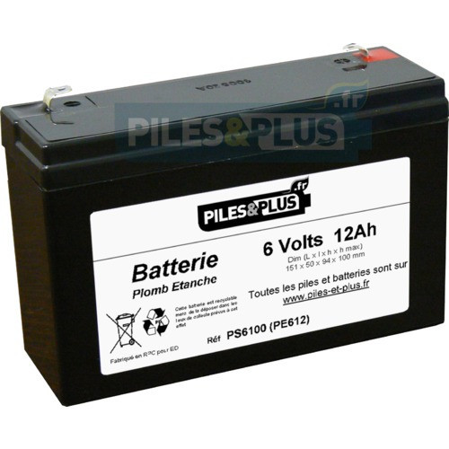 Batterie au plomb 6V 12Ah - Toutes les batteries au plomb