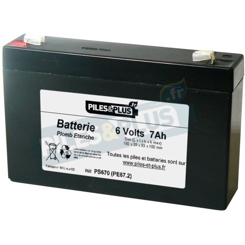 Batterie au plomb 6V 7Ah - Toutes les batteries au plomb