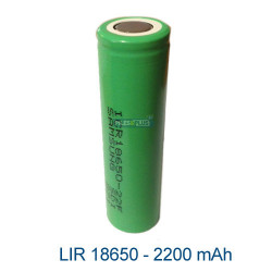 Batterie LIR18650 - 3,7v Li-ion SAMSUNG - tête plate sans PCB