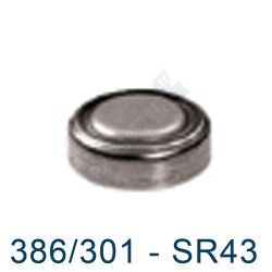 Pile Bouton Oxyde d'argent GP S386 / SR43 / SR43SW 1,55V Blister 1