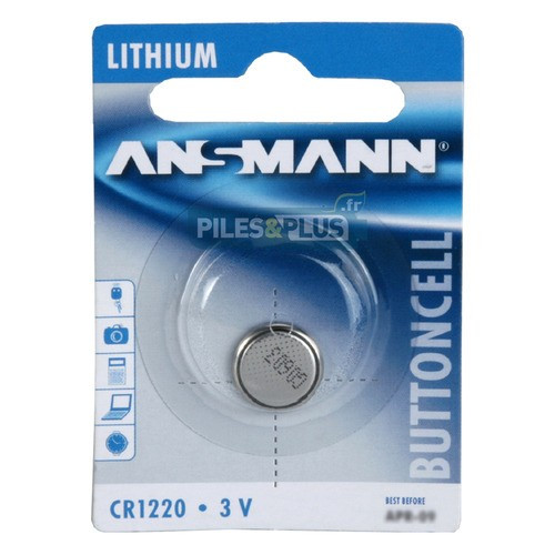 Pile bouton Lithium CR1220 (DL1220) 3V